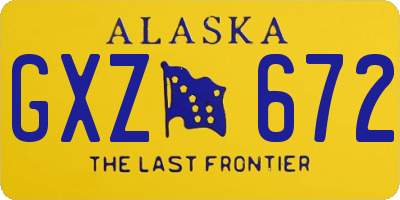 AK license plate GXZ672