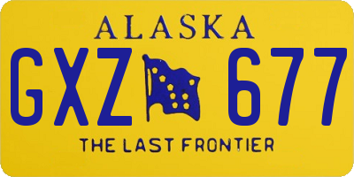 AK license plate GXZ677