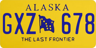 AK license plate GXZ678