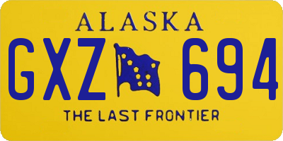 AK license plate GXZ694