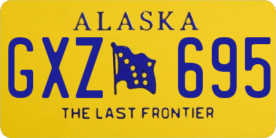 AK license plate GXZ695