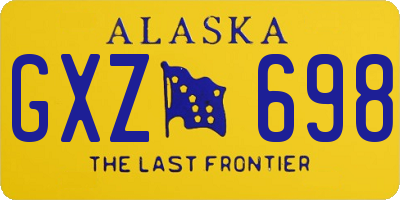 AK license plate GXZ698