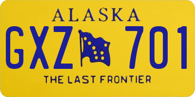 AK license plate GXZ701