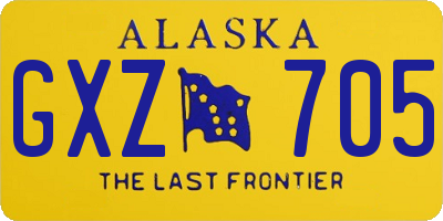 AK license plate GXZ705