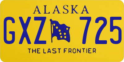 AK license plate GXZ725
