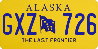 AK license plate GXZ726