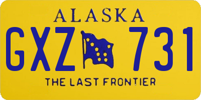 AK license plate GXZ731