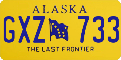 AK license plate GXZ733