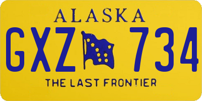 AK license plate GXZ734