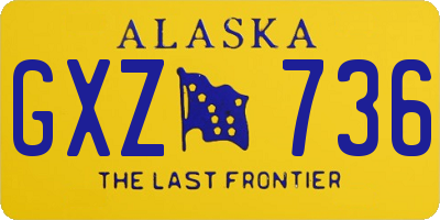 AK license plate GXZ736