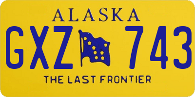 AK license plate GXZ743
