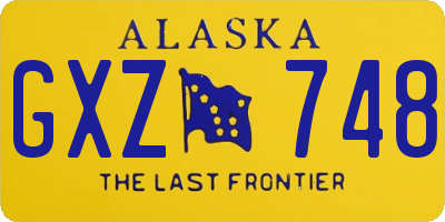 AK license plate GXZ748