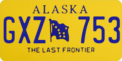 AK license plate GXZ753