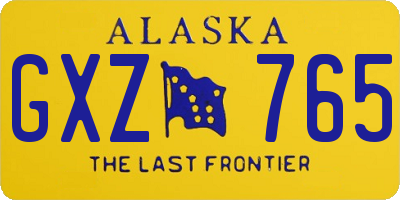 AK license plate GXZ765
