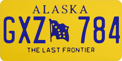 AK license plate GXZ784