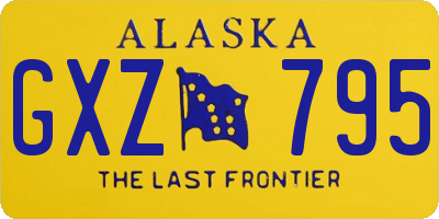 AK license plate GXZ795