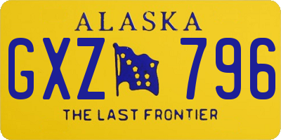 AK license plate GXZ796