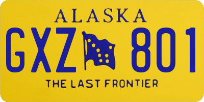 AK license plate GXZ801