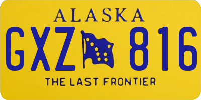 AK license plate GXZ816