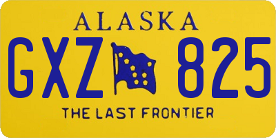 AK license plate GXZ825