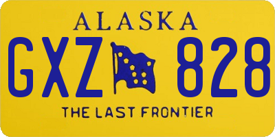 AK license plate GXZ828