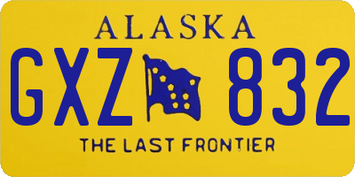 AK license plate GXZ832