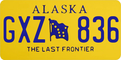 AK license plate GXZ836
