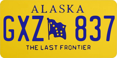 AK license plate GXZ837