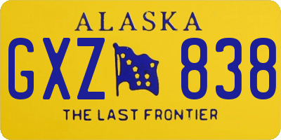 AK license plate GXZ838