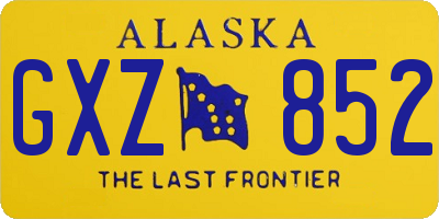 AK license plate GXZ852
