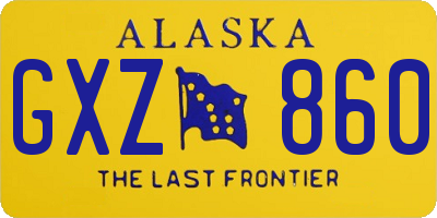 AK license plate GXZ860