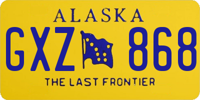 AK license plate GXZ868