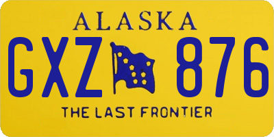 AK license plate GXZ876