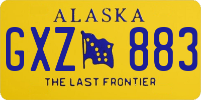 AK license plate GXZ883