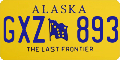 AK license plate GXZ893