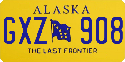 AK license plate GXZ908
