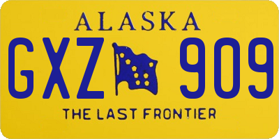 AK license plate GXZ909