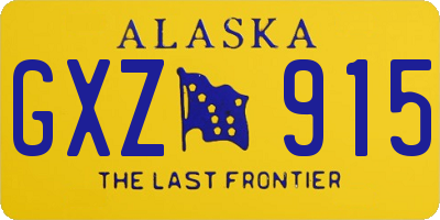 AK license plate GXZ915