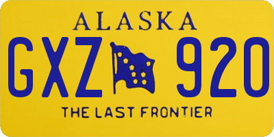 AK license plate GXZ920