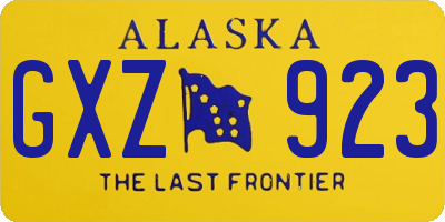 AK license plate GXZ923