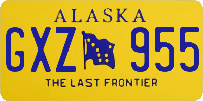 AK license plate GXZ955
