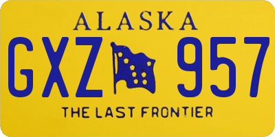 AK license plate GXZ957