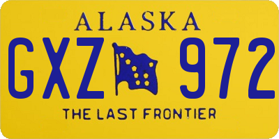 AK license plate GXZ972
