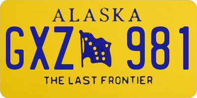 AK license plate GXZ981