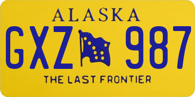 AK license plate GXZ987