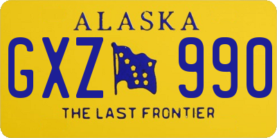 AK license plate GXZ990