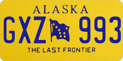 AK license plate GXZ993