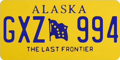 AK license plate GXZ994