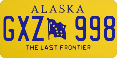 AK license plate GXZ998