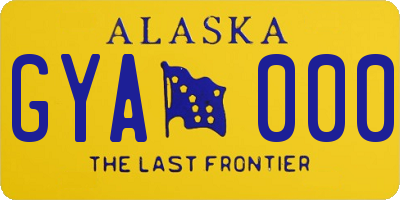 AK license plate GYA000